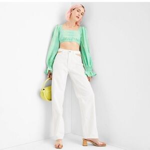 NWT Future Collective with Alani Noelle  Straight leg Jeans size 6